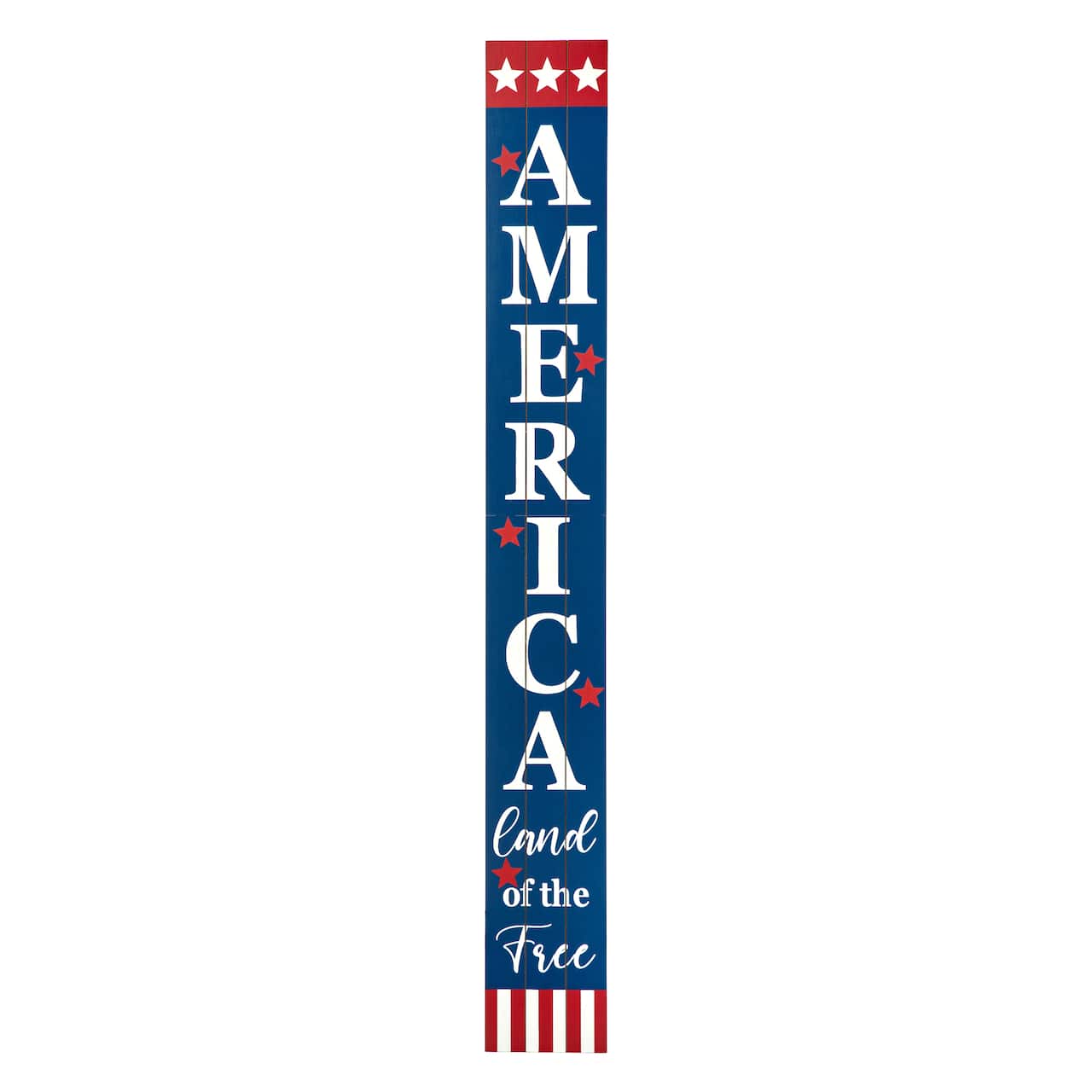 Glitzhome® 60" Wooden Patriotic America Porch Sign